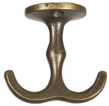 Ib Laursen – Podwójny haczyk metalowy mosiężny pod półkę 5,5 × 5,5 cm