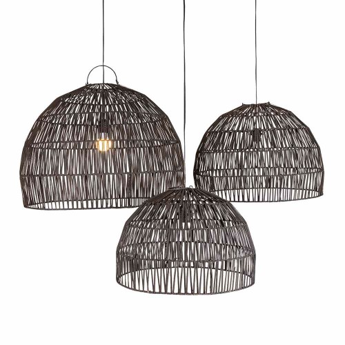 Originalhome - Lampa rattanowa - zestaw 3 kloszy Bogor czarny - Ulica Ceramiczna@Home Design