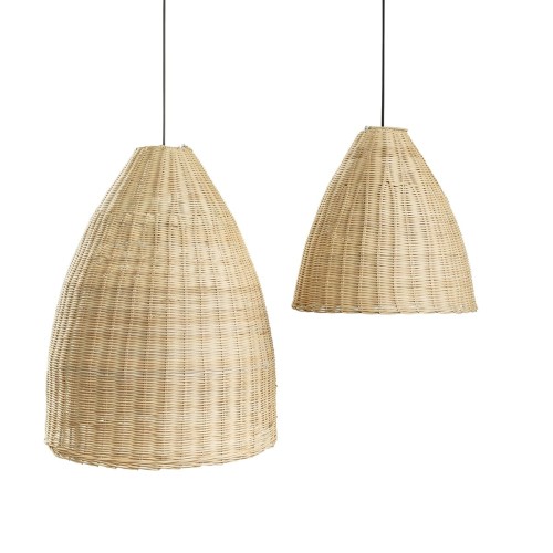 Originalhome - Lampa rattanowa Bell - zestaw 2 kloszy - Ulica Ceramiczna@Home Design