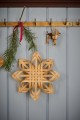 Ulica CEramiczna&Home Design - Płatek śniegu do zawieszenia z plecionego drewna wiórowego