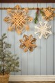 Ulica CEramiczna&Home Design - Płatek śniegu do zawieszenia z plecionego drewna wiórowego