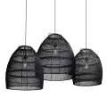 Ulica Ceramiczna&Home Design-Originalhome - Lampa rattanowa - zestaw 3 kloszy Moon czarny