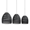 Ulica Ceramiczna&Home Design-Originalhome - Lampa rattanowa - zestaw 3 kloszy Moon czarny