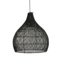 Ulica Ceramiczna&Home Design- Originalhome - Lampa rattanowa - zestaw 3 kloszy Bawang czarny