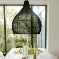 Ulica Ceramiczna&Home Design- Originalhome - Lampa rattanowa - zestaw 3 kloszy Bawang czarny