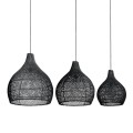 Ulica Ceramiczna&Home Design- Originalhome - Lampa rattanowa - zestaw 3 kloszy Bawang czarny