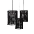 Ulica Ceramiczna&Home Design- Originalhome - Lampa rattanowa - zestaw 3 kloszy Tube wysoki czarny