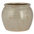Ulica Ceramiczna&Home Design-Ib Laursen - Doniczka z rowkami Margot szara szkliwiona