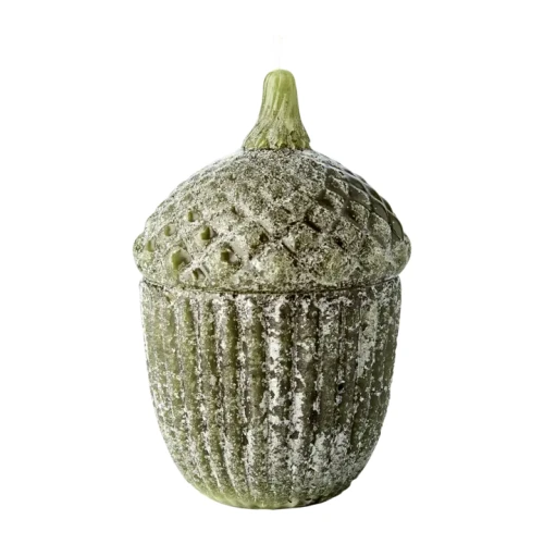 Ulica Ceramiczna&Home Design- Affari of Sweden - Świeca w kształcie żołędzia duża zielona