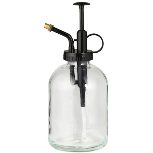 Zraszacz szklany Ib Laursen z czarną pokrywką 300 ml | Ulica Ceramiczna & Home Design