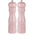 Komplet młynków drewnianych Ib Laursen w błyszczącym kolorze różowym – ceramiczne żarna, elegancki design, idealny do soli, pieprzu i innych przypraw | Ulica Ceramiczna&Home Design