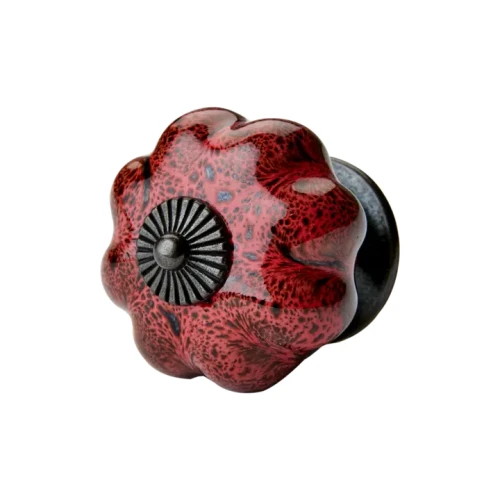 Gałka Loke czerwona ceramika – Ulica Ceramiczna&Home Design