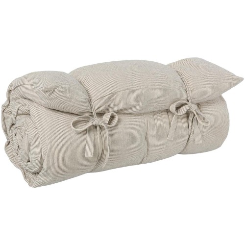 Materac Lina długi Ib Laursen z cienkimi czarnymi paskami, dwustronny, bawełna, miękkie wypełnienie, Ulica Ceramiczna & Home Design