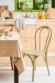 Krzesło wiedeńskie z siedziskiem drewnianym w kolorze przykurzonej zieleni marki Ib Laursen dostępne w Ulica Ceramiczna&Home Design