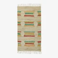 Ręcznie tkany chodnik jutowy Madam Stoltz 70×140 cm z kilimowym wzorem boho. Idealny na podłogę lub jako dekoracja ścienna – Ulica Ceramiczna & Home Design.