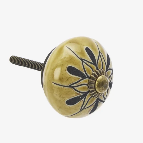Gałka ceramiczna Madam Stoltz ręcznie malowana w stylu skandynawskim – Ulica Ceramiczna &Home Design