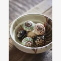 Ręcznie malowana gałka ceramiczna Madam Stoltz zielono-brązowa – skandynawski styl | Ulica Ceramiczna &Home Design