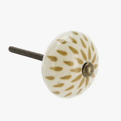 Gałka ceramiczna ręcznie malowana Madam Stolz w kropelki – skandynawski design | Ulica Ceramiczna & Home Design