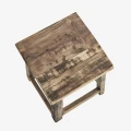 Stołek drewniany z drewna z recyklingu Madam Stoltz – naturalny | Ulica Ceramiczna &Home Design