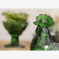 Szklana kura – miska na słodkości w kolorze ciemnej zieleni | Ulica Ceramiczna & Home Design