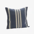 Poszewka na poduszkę w paski, nordycki styl, navy i ecru | Ulica Ceramiczna & Home Design