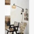 Krzesło drewniane z rattanem Madam Stoltz – czarne krzesło do jadalni z naturalnych materiałów | Ulica Ceramiczna & Home Design