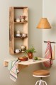 Półka ścienna UNIQUE z odzyskanego drewna z trzema półkami. Naturalna, rustykalna i niepowtarzalna. Produkt dostępny w Ulica Ceramiczna & Home Design.
