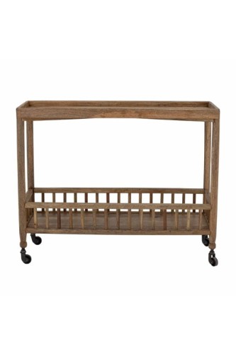 Konsola na kółkach z drewna mango Bloomingville to lekki i funkcjonalny mebel, który pozwala stworzyć naturalną, stylową aranżację w salonie, jadalni lub przedpokoju. Dostępna w Ulica Ceramiczna & Home Design