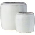 Zestaw donic Saigon Ib Laursen w białym, rustykalnym wykończeniu to elegancki dodatek do wnętrz dostępny w Ulica Ceramiczna & Home Design.