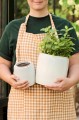 Zestaw donic Saigon Ib Laursen w białym, rustykalnym wykończeniu to elegancki dodatek do wnętrz dostępny w Ulica Ceramiczna & Home Design.
