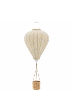 Bloomingville - Balon dekoracyjny Pomp do pokoju dziecka – kremowy z koszykiem  85 cm