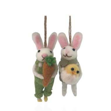 Miljögården - Króliczek wełniany zawieszka 1 SZTUKA DO WYBORU