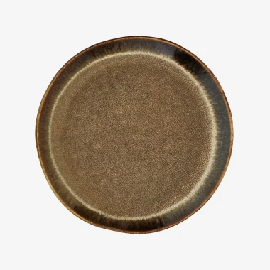 Madam Stoltz - Talerz ceramiczny obiadowy cynamonowy
