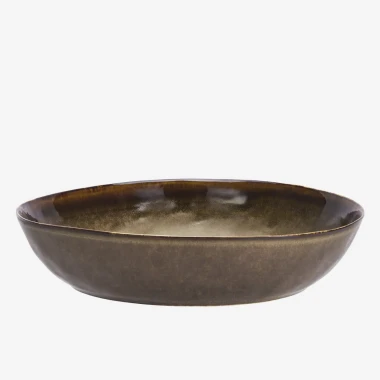 Madam Stoltz - Miska ceramiczna do serwowania potraw cynamonowa 27,5cm