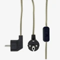 Lampa stołowa Madam Stoltz w kolorze szałwiowej zieleni z mosiężnymi detalami to elegancki element oświetlenia, dostępny w Ulica Ceramiczna & Home Design.