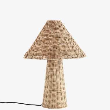 Madam Stoltz - Lampa stołowa z rattanu