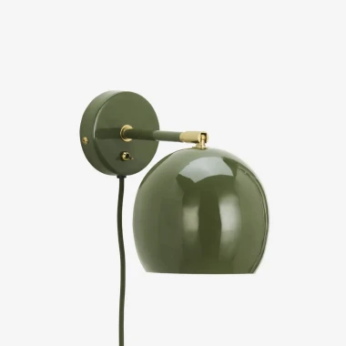 Madam Stoltz - Lampa ścienna emaliowana w kolorze ciemnej zieleni
