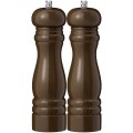 Drewniane młynki do soli i pieprzu Ib Laursen w czekoladowym kolorze z ceramicznymi żarnami, komplet 21,5 cm.