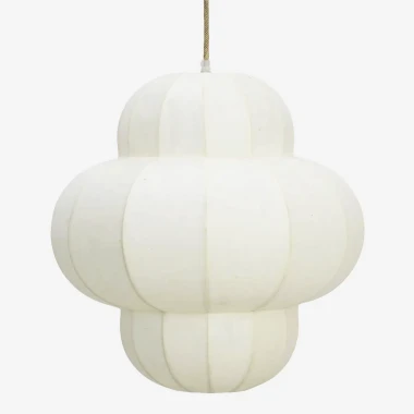 Madam Stoltz – Organiczna lampa wisząca z papieru off white 44 × 48 cm