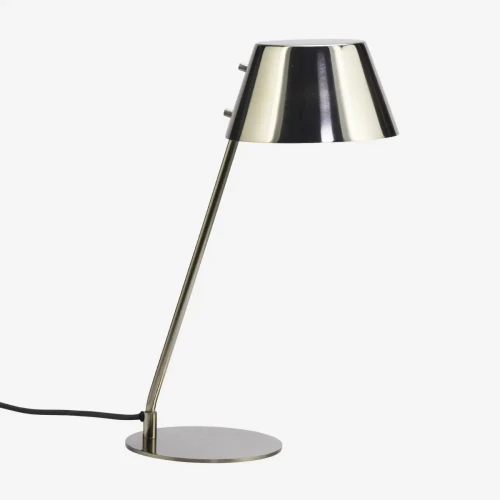 Madam Stoltz – metalowa lampa stołowa w stalowym kolorze o wysokości 48 cm.