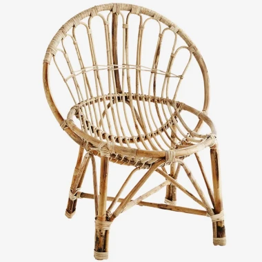 Madam Stoltz – Naturalny fotel bambusowy boho 63 × 61 × 67 cm