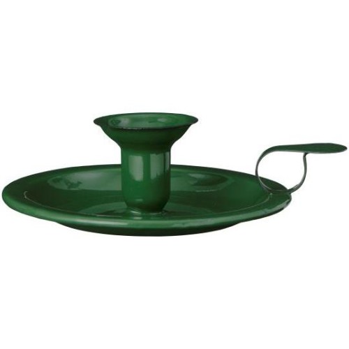 Zielony świecznik Ib Laursen inspirowany dawnymi świecznikami do przenoszenia światła – dekoracja piękna na Boże Narodzenie i przez cały rok.
