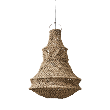 Affari of Sweden – Duża lampa wisząca Nest z juty naturalna Ø50 cm