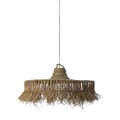 Duża lampa STINA Affari of Sweden Ø70 cm – pleciona trawa morska i swobodnie opadające włókna nadają jej wyjątkowy, naturalny charakter.