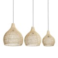 Originalhome lampa wisząca Bawang L rattanowa w stylu skandynawskim