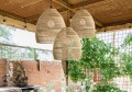 Duża lampa rattanowa Originalhome Moon L do wysokich wnętrz