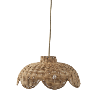 Affari of Sweden – Lampa sufitowa Stina z rattanu Ø40 cm