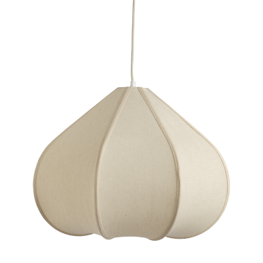 Affari of Sweden – Lampa sufitowa Milla z bawełny, naturalna Ø58 cm