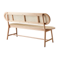 Affari of Sweden – ławka drewniano-rattanowa z buku 160 cm