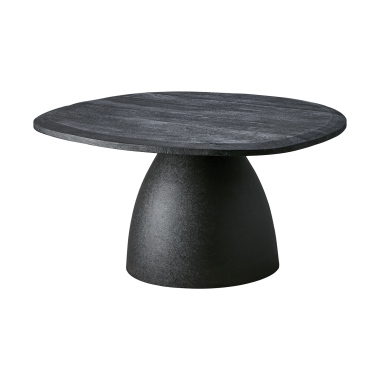 Affari of Sweden – Stolik kawowy PORTLAND z drewna mango i metalu, czarny 86 × 76 cm